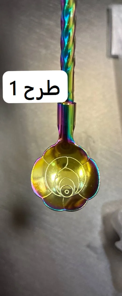 قاشق شربت خوری مدل نی دار بسته 6 عددی