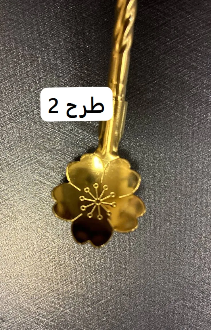 قاشق شربت خوری مدل نی دار بسته 6 عددی